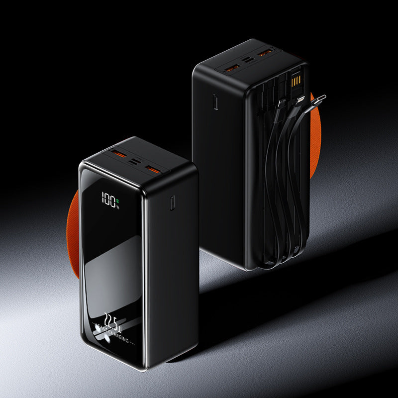 Portable power bank with integrated charging cables and digital display Stornfield