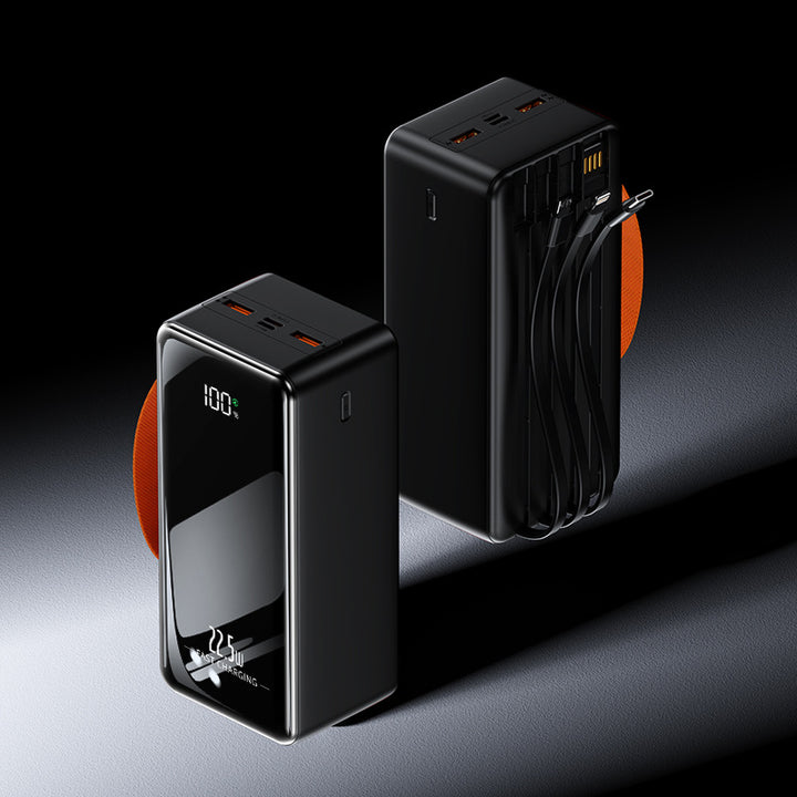 Portable power bank with integrated charging cables and digital display Stornfield