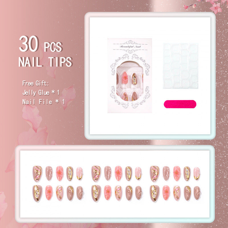 Elegant Floral Embellished Press-On Nail Collection