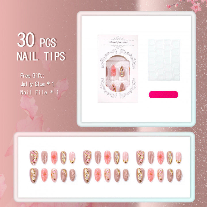 Elegant Floral Embellished Press-On Nail Collection