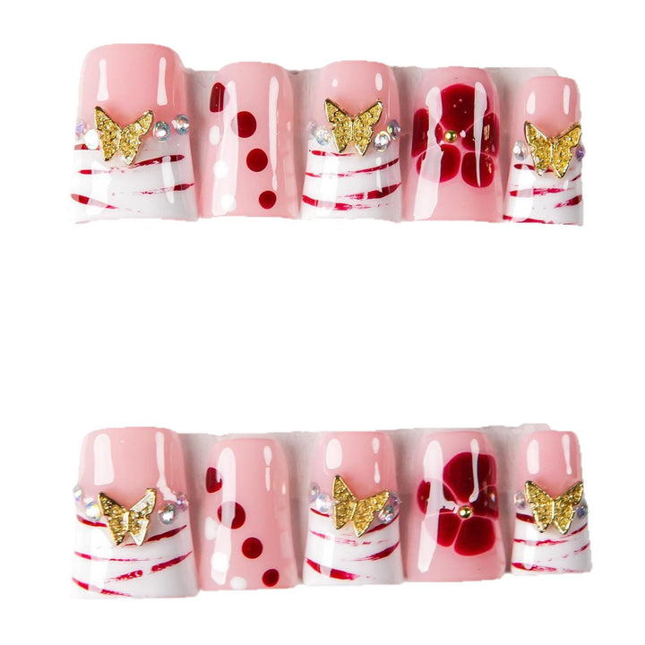 Artistically Designed Press-On Nail Set