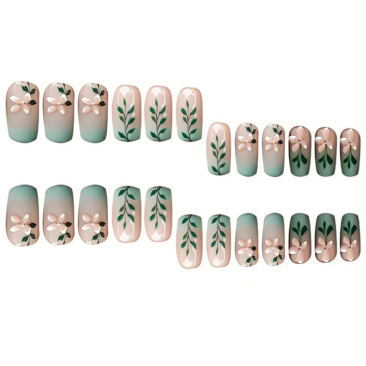 Floral Design Press-On Nail Set Stornfield