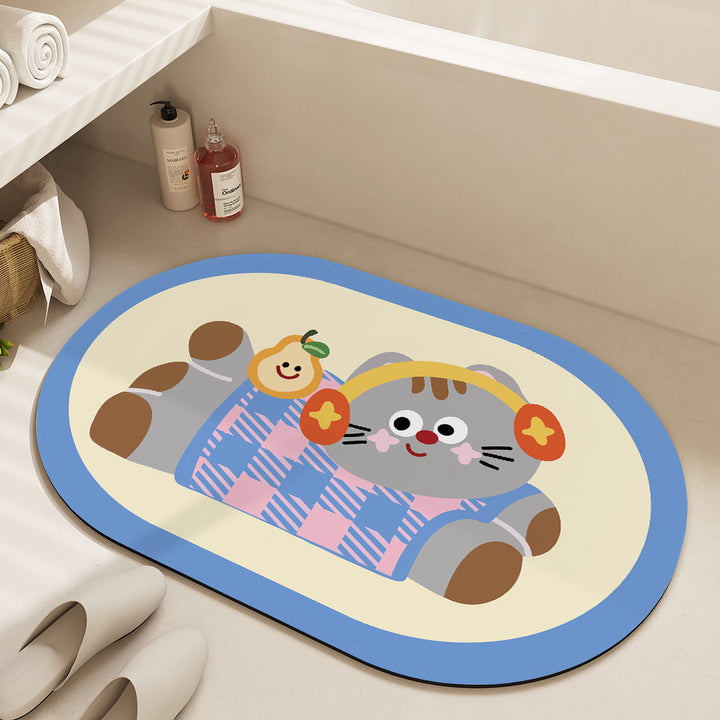 Cute Cartoon Dog Bath Mat Stornfield