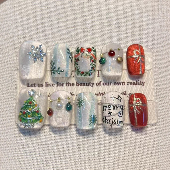 Festive Holiday Press-On Nail Art Set Stornfield 1790636522