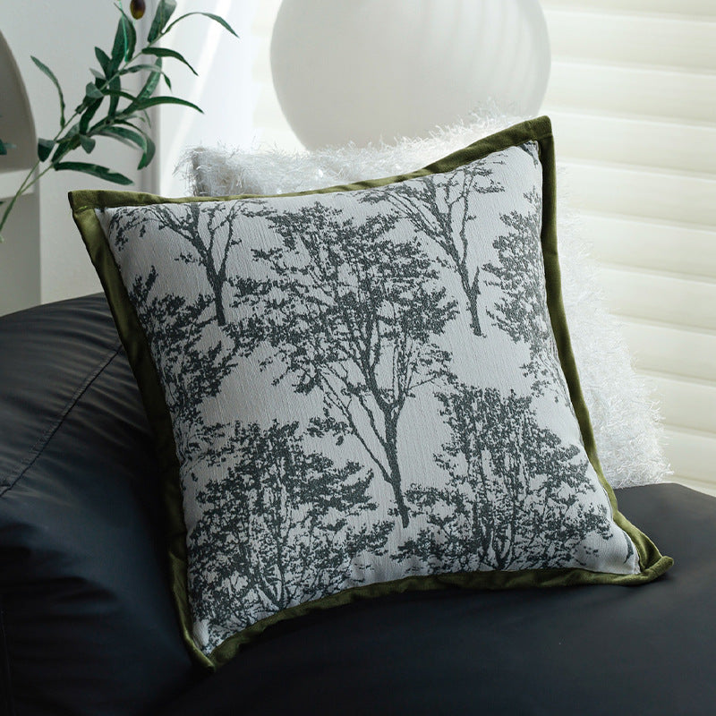 Decorative pillow with floral tree design
