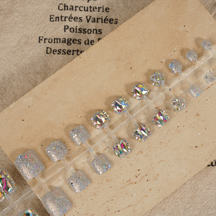 Glamorous Rhinestone-Enhanced Press-On Nail Art Set Stornfield