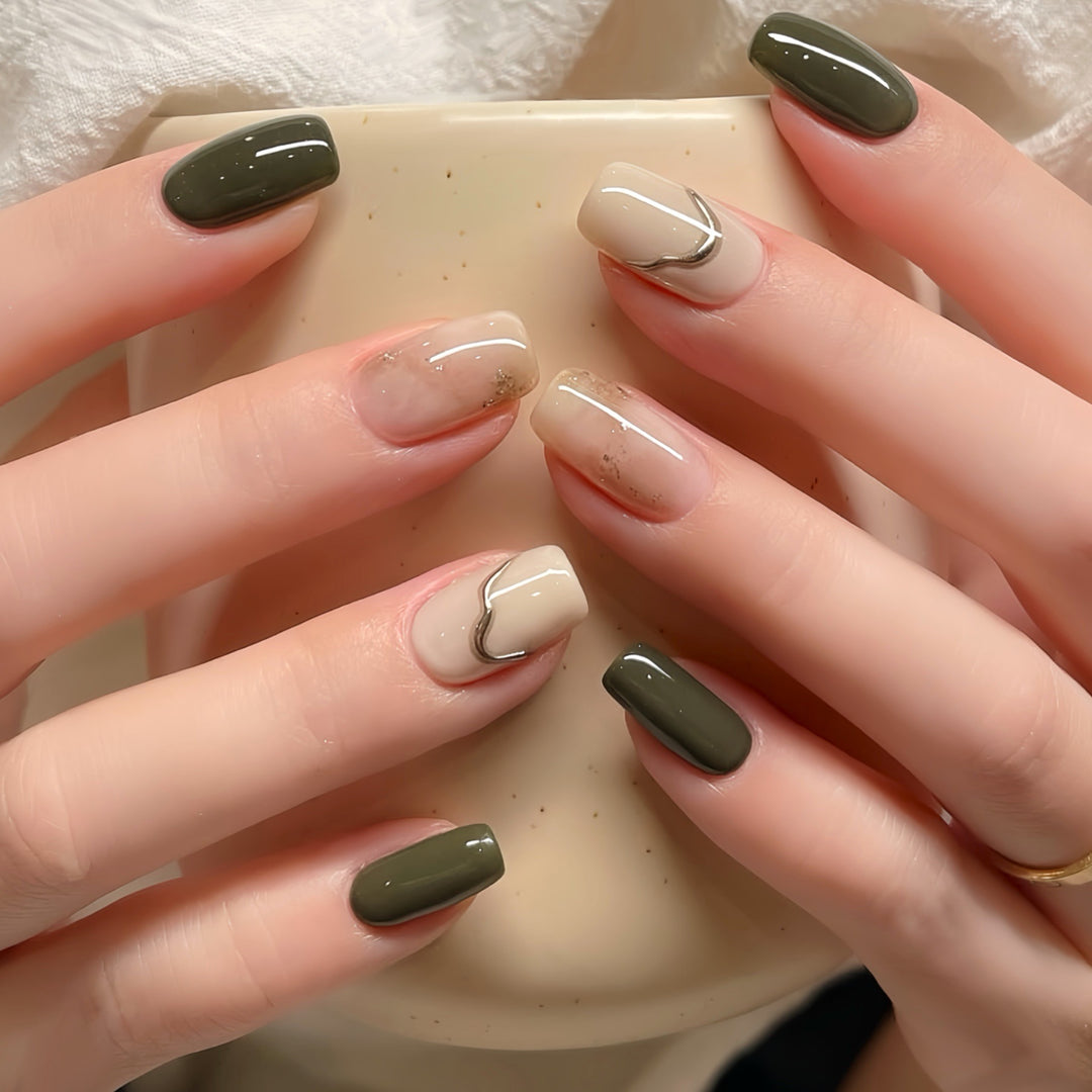 Artistic Press-On Nail Design Stornfield