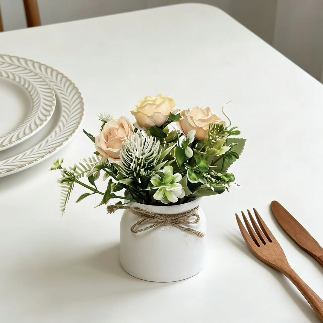 Elegant Artificial Floral Centerpiece for Tabletop Decor
