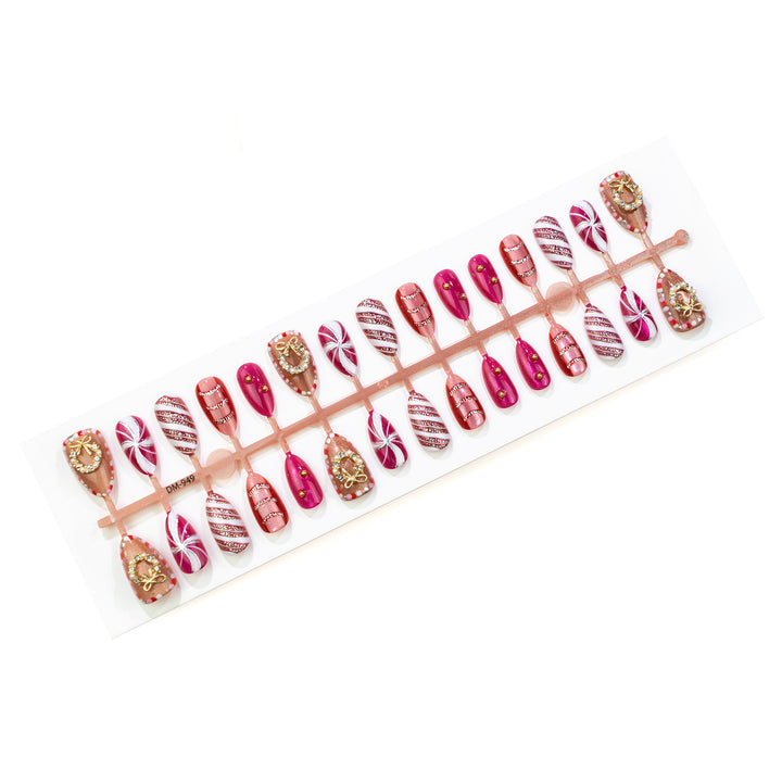Decorative Press-On Nail Art Set with Holiday Motifs Stornfield