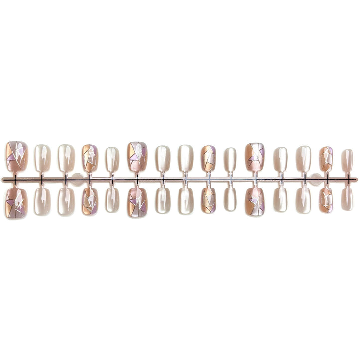 Geometric Design Press-On Nail Set