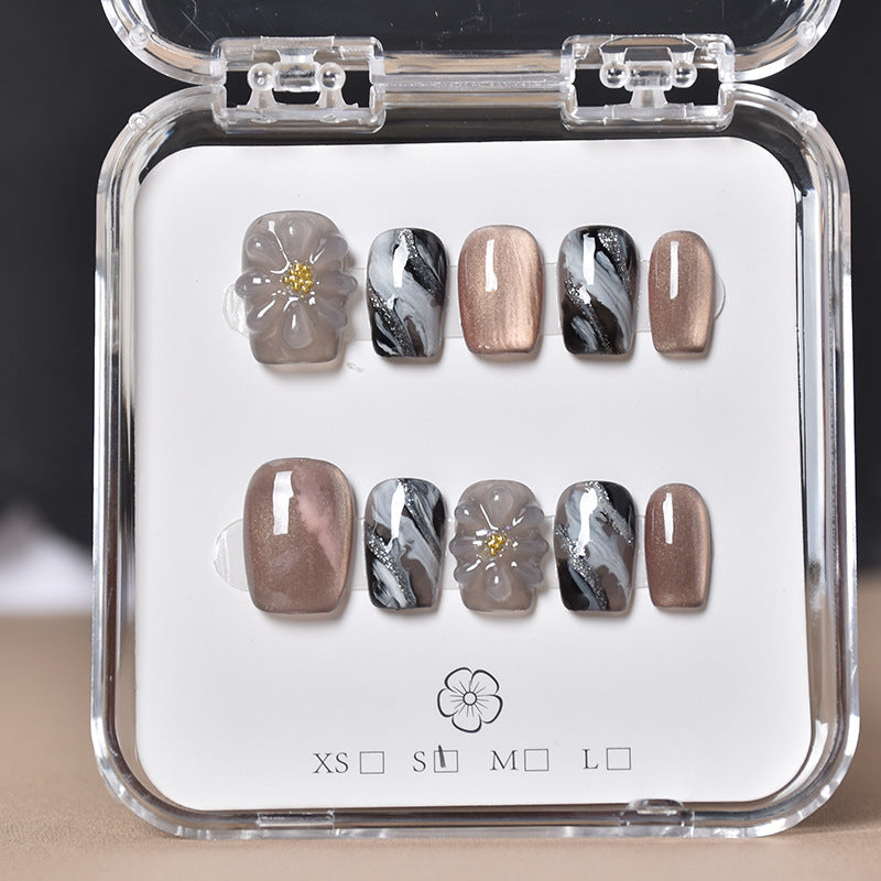 Decorative Floral Press-On Nail Set Stornfield