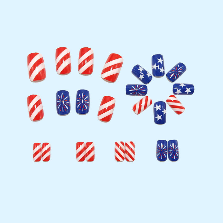 Creative artificial nails in patriotic designs Stornfield