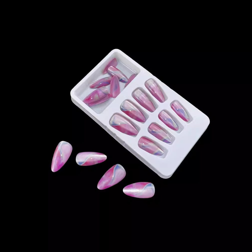 Marbled Fantasy Press-On Nail Tips Stornfield