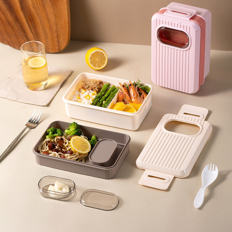 Multi-Sectional Food Storage Container with Secure Lid
