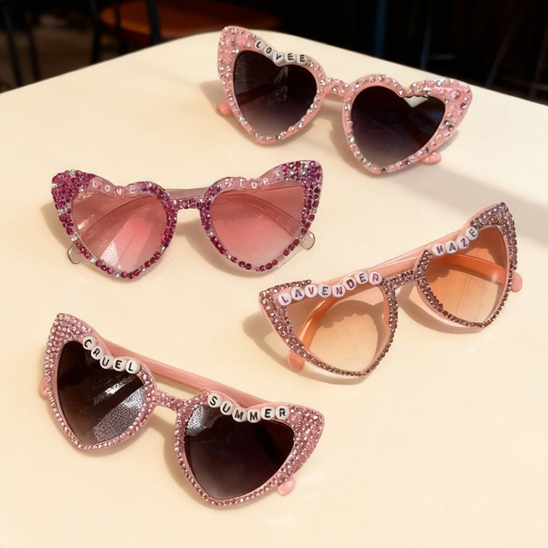 Heart-Frame Rhinestone Sunglasses Stornfield