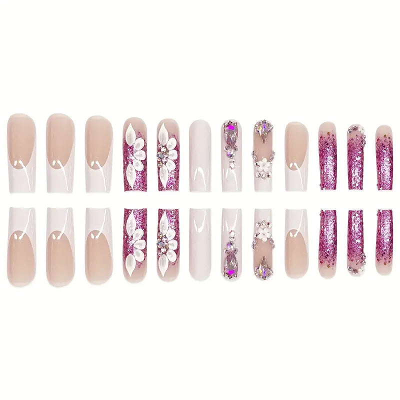 Glamorous Decorative Acrylic Press-On Nails Stornfield