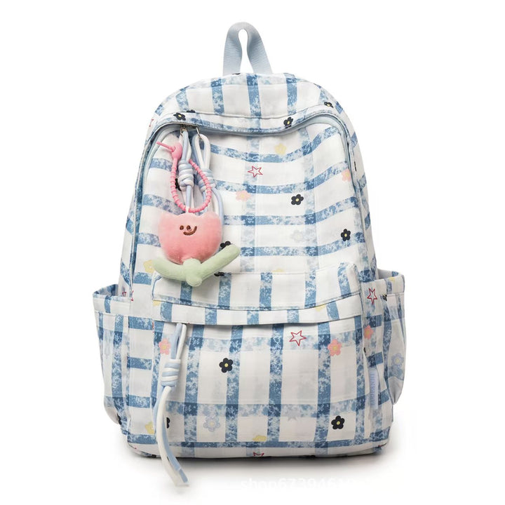 Playful Grid Pattern Backpack Stornfield