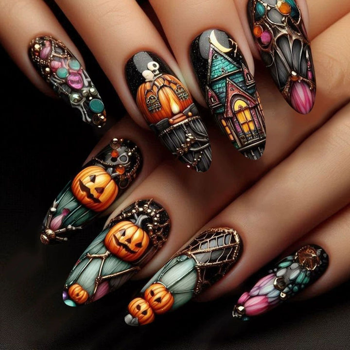 Artistic Halloween Themed Nail Art Stornfield
