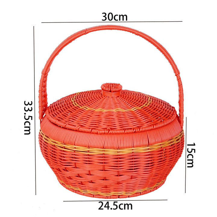 Versatile Woven Picnic Storage Basket Stornfield