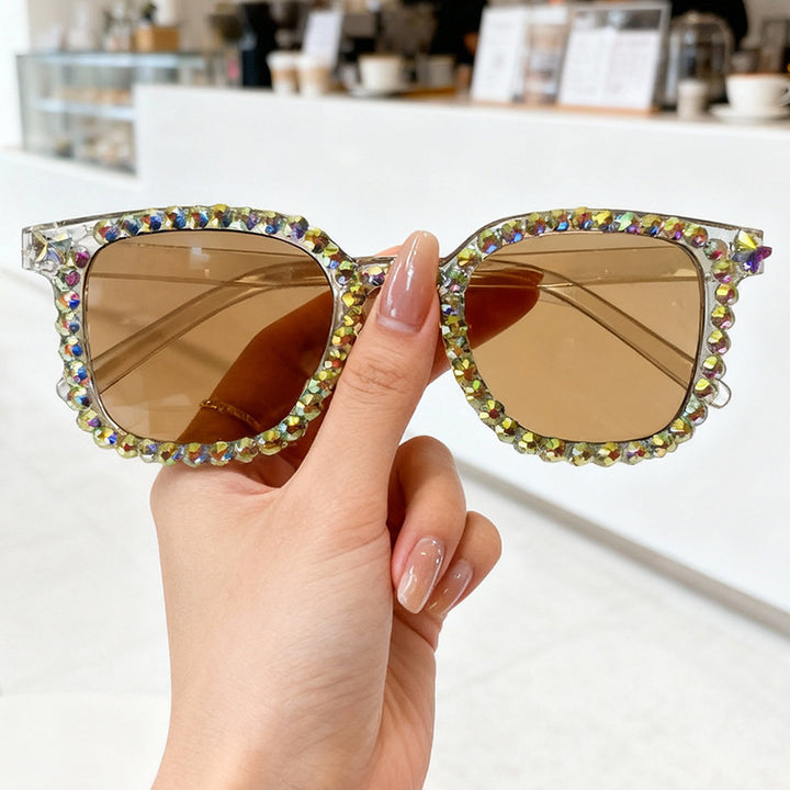 Crystal-Embellished Cat Eye Sunglasses Stornfield
