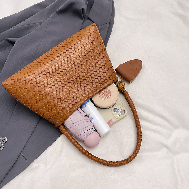 Handmade Woven Tote Bag with Removable Pouch