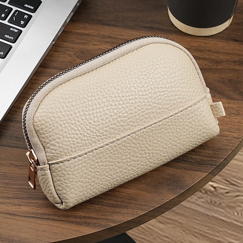 Premium Leather Zippered Cosmetic Pouch Stornfield