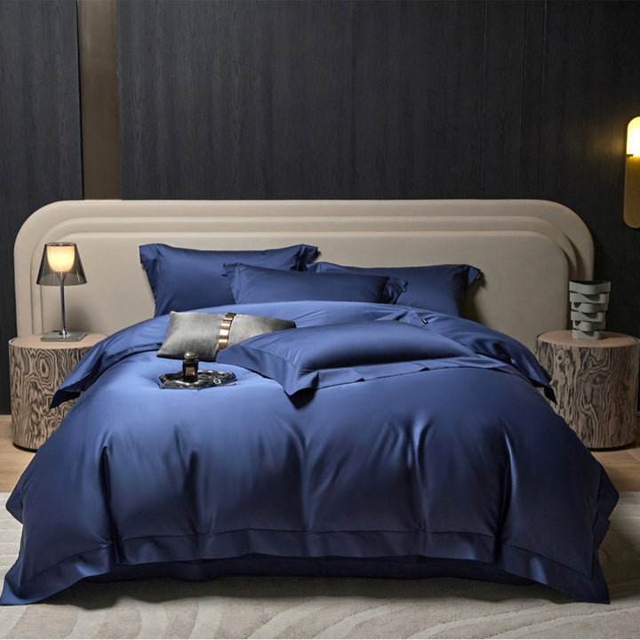 Luxury Sateen Duvet Cover Bedding Set with Hidden Zipper and Pillow Shams