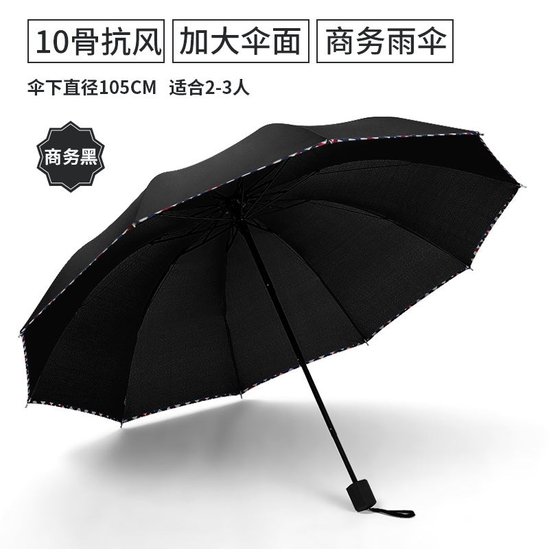 Women's Folding Umbrella with Ergonomic and Elegant Handle Stornfield