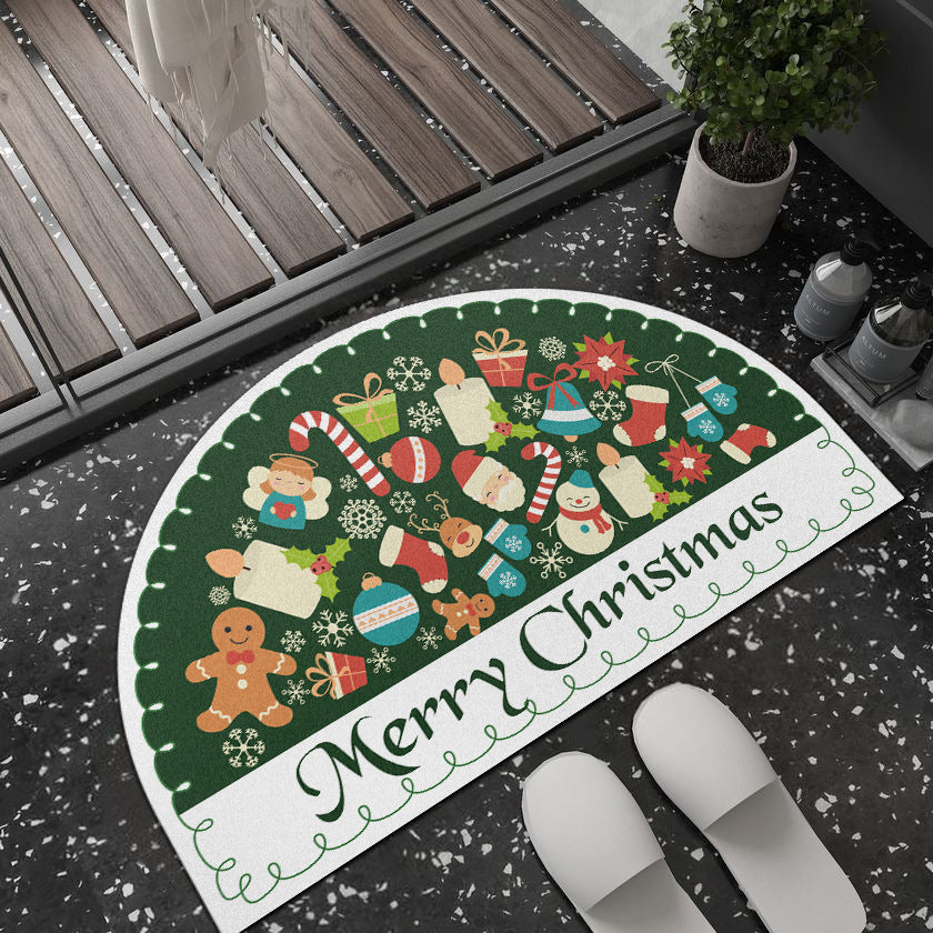 Playful Giraffe Themed Bath Mat