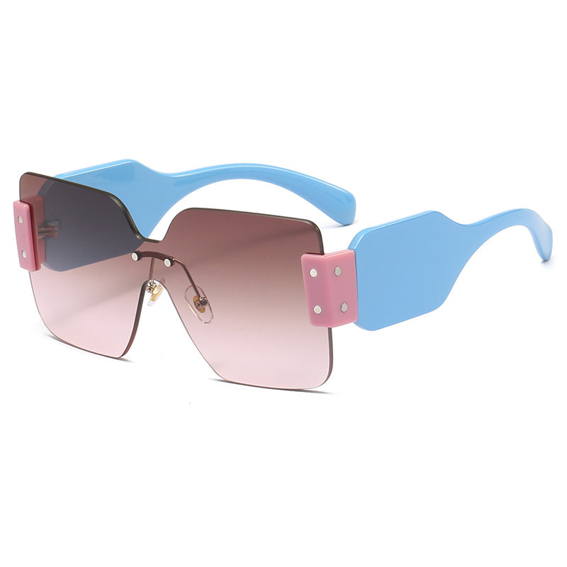 Women's fashionable flat sunglasses with creative design Stornfield