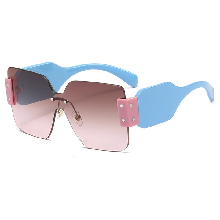 Women's fashionable flat sunglasses with creative design Stornfield