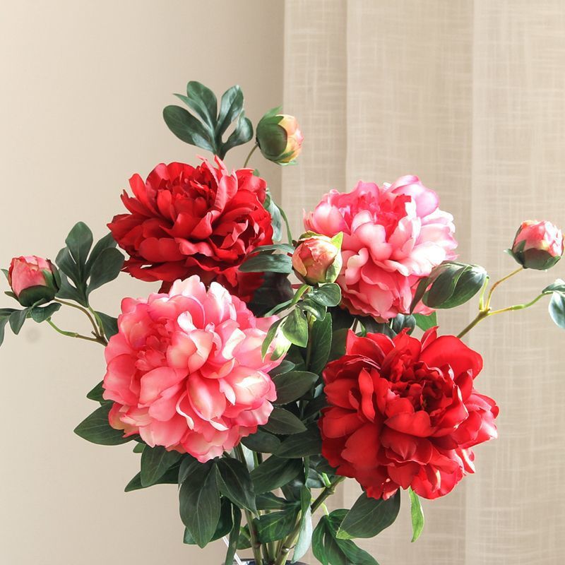 Lifelike Peony Floral Arrangement