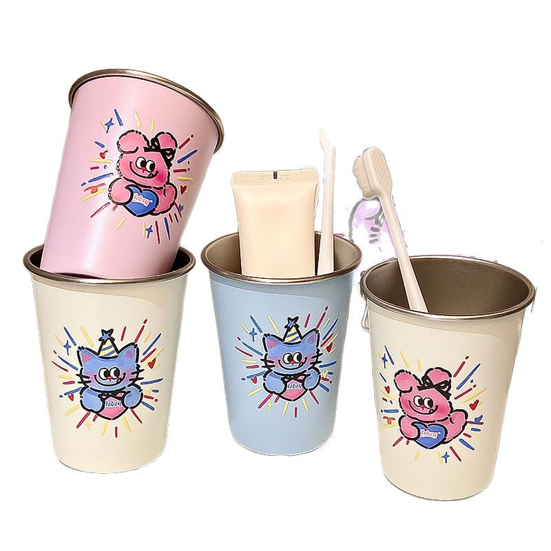 Drink cup with cheerful cat design Stornfield