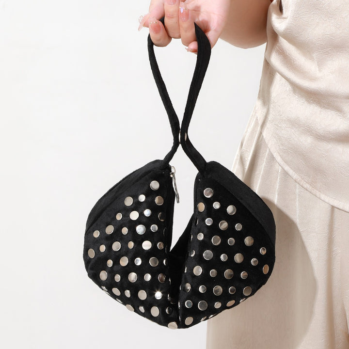Satin Zipper Closure Handbag
