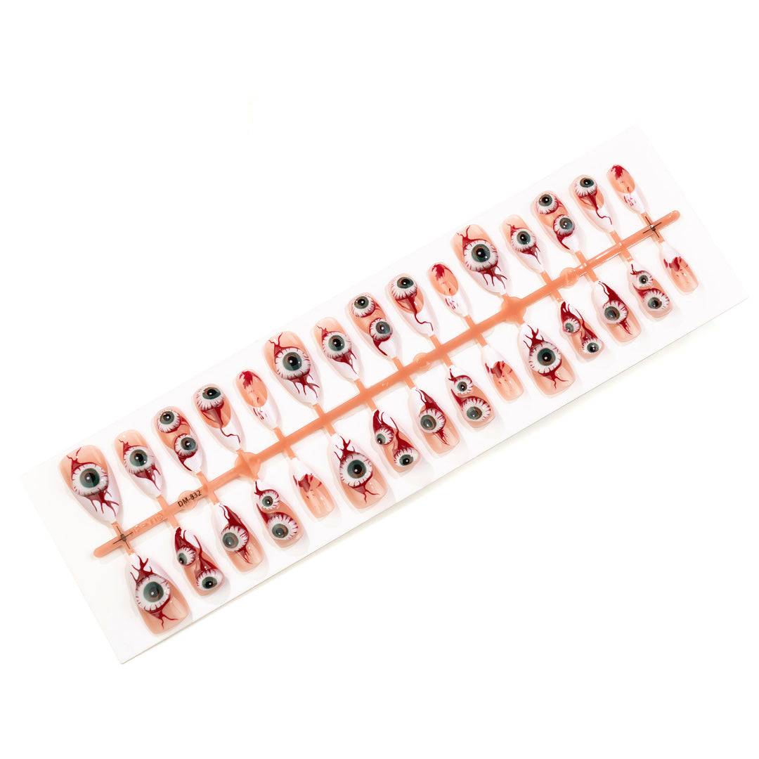 Eye-Themed Stiletto Press-On Nail Art Set Stornfield