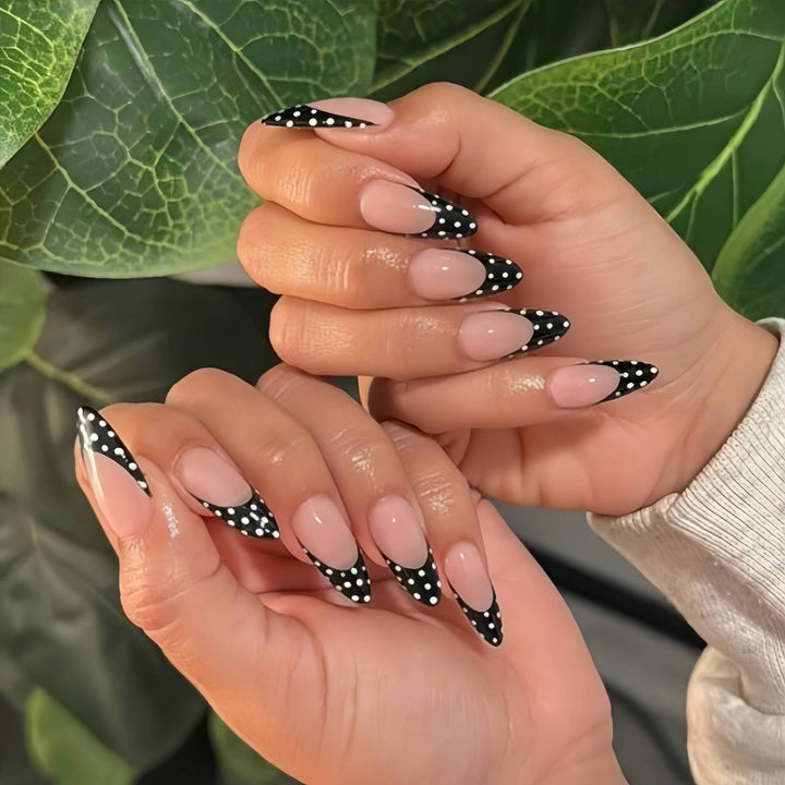 Artistic French Tip Press-On Nails Set Stornfield