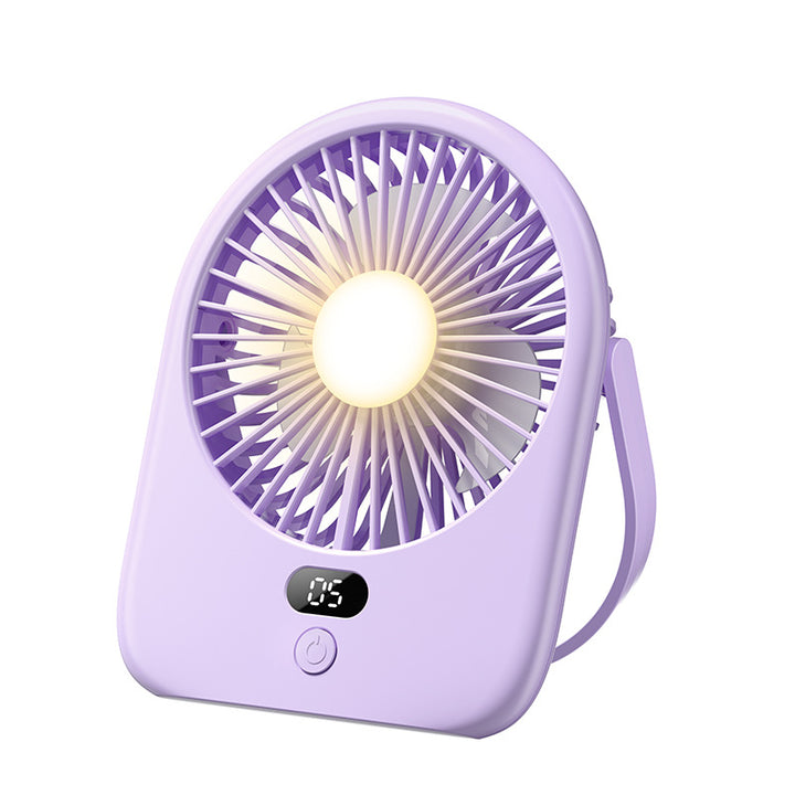 Unisex Rechargeable LED Desk Fan with Digital Display Stornfield