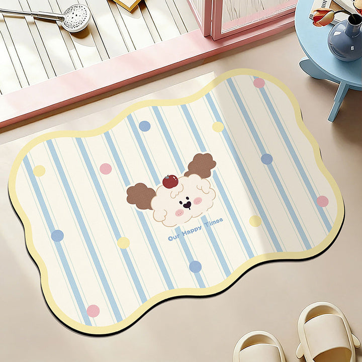 Cute Cartoon Dog Shaped Bath Mat