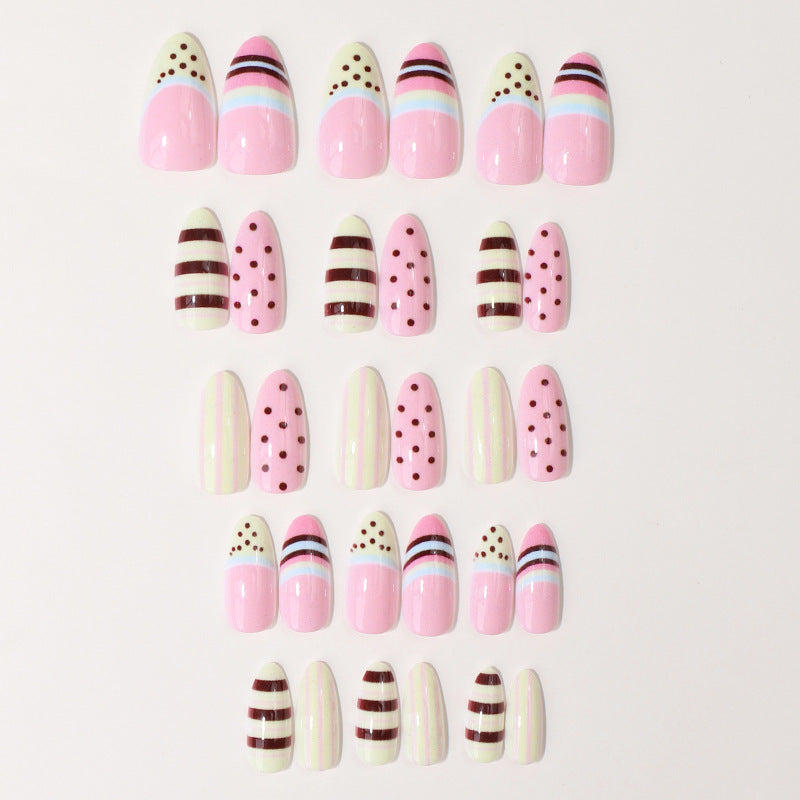 Artistic Patterned Press-On Nail Set Stornfield