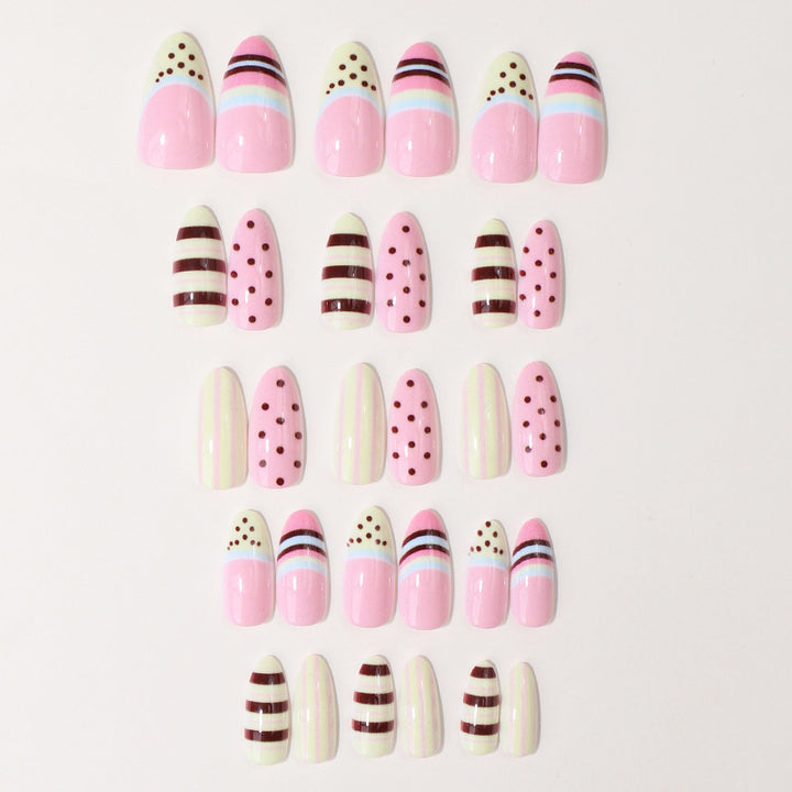 Artistic Patterned Press-On Nail Set Stornfield