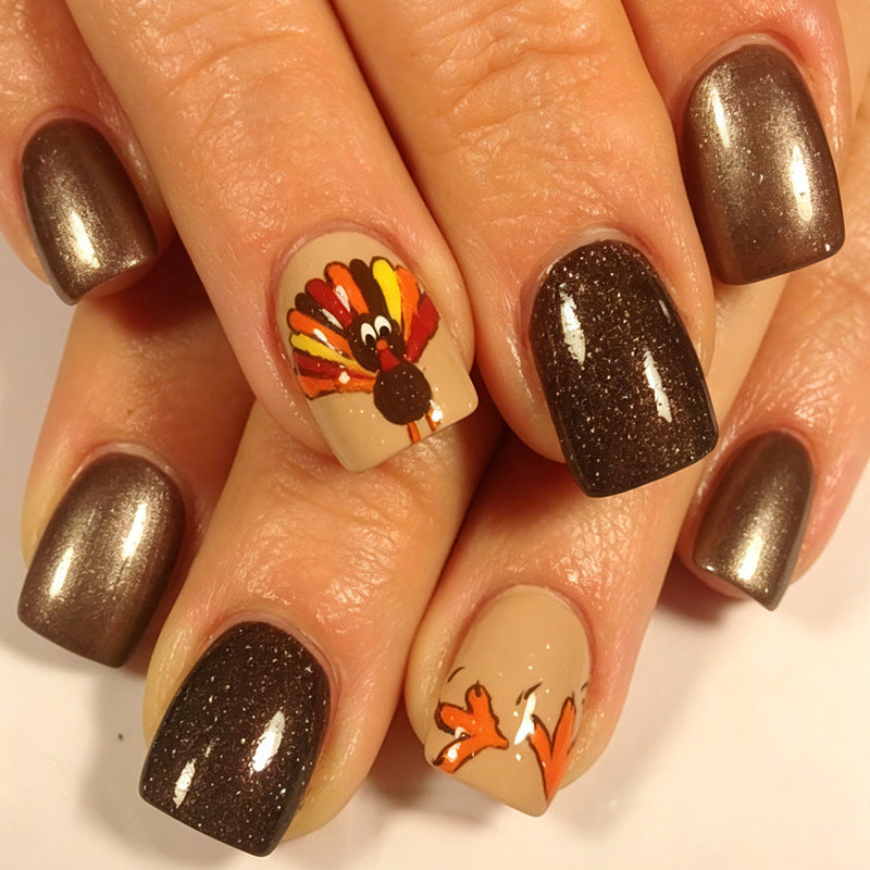 Artificial nail set with creative Oktoberfest designs Stornfield