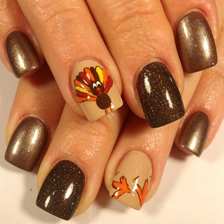 Artificial nail set with creative Oktoberfest designs Stornfield