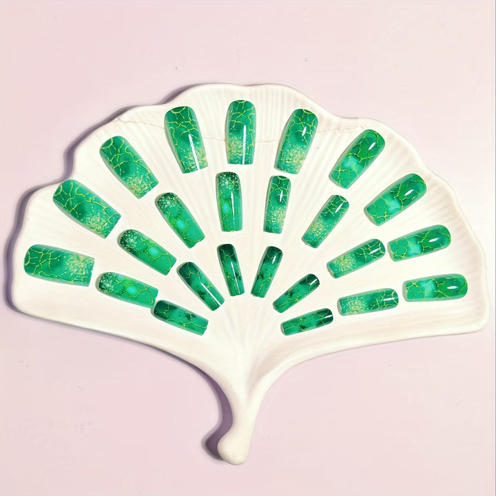 Artificial Nails in Luxurious Marble Effect Stornfield