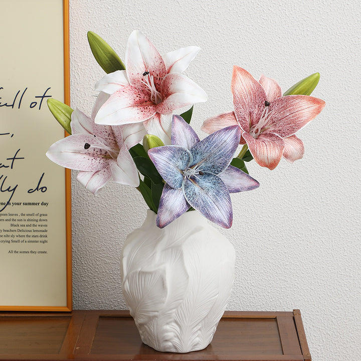 Artificial lily bouquet with realistic details