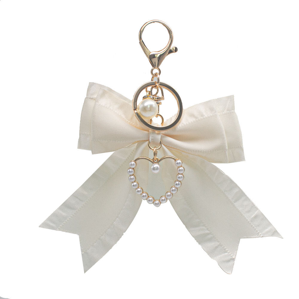 Elegant Heart-Shaped Bow Keychain Stornfield