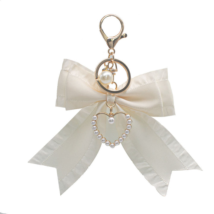 Elegant Heart-Shaped Bow Keychain Stornfield