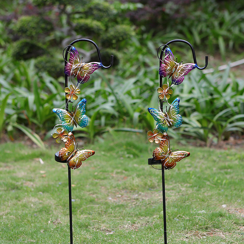 Solar LED Butterfly Garden Stake Decorative Metal Yard Ornament Stornfield
