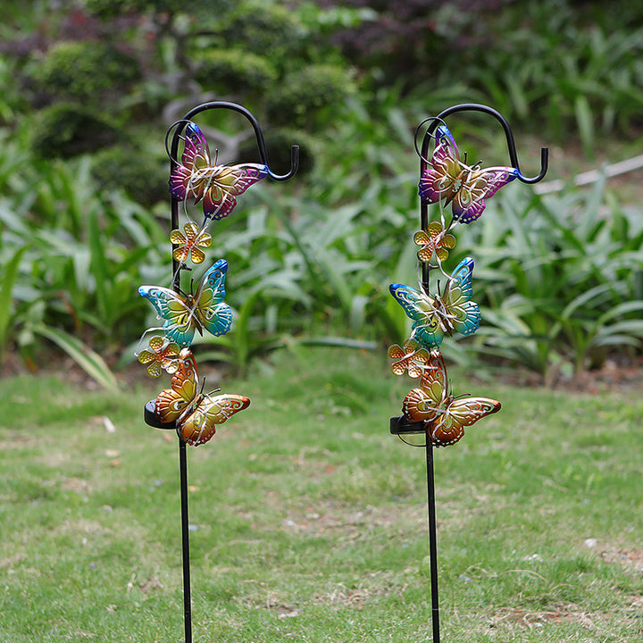 Solar LED Butterfly Garden Stake Decorative Metal Yard Ornament Stornfield