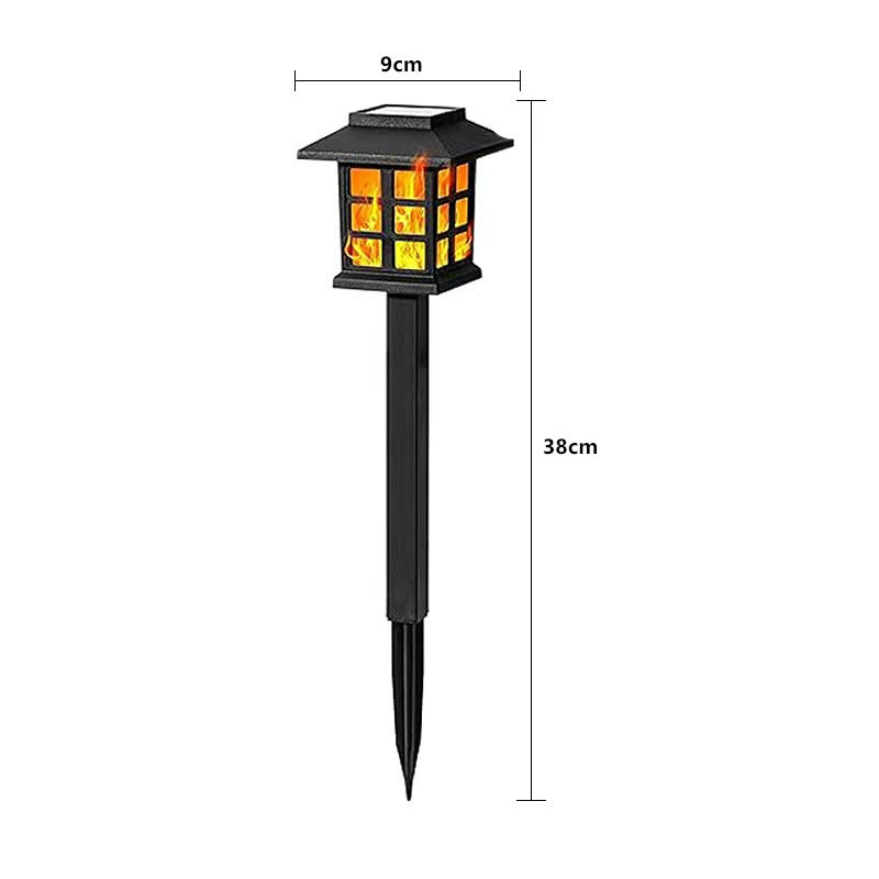 Solar Flame-Effect Garden Pathway Stake Lanterns With Weatherproof ABS Housing And Warm LED Glow Stornfield