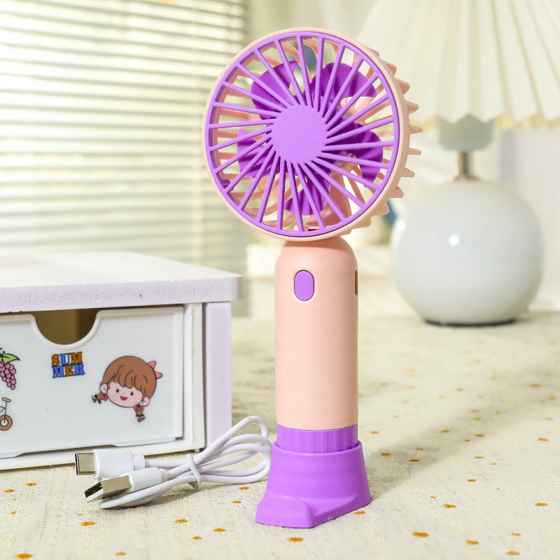 Women's Portable Mini Fan with Ergonomic Grip and USB Charging Function Stornfield